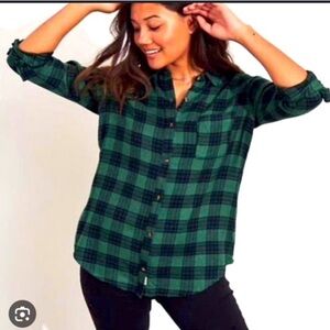 Hollister Boyfriend Fit Plaid Shirt